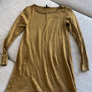 🪲 EILEEN FISHER Italian Merino Wool Tunic Dress Olive Green 🪲